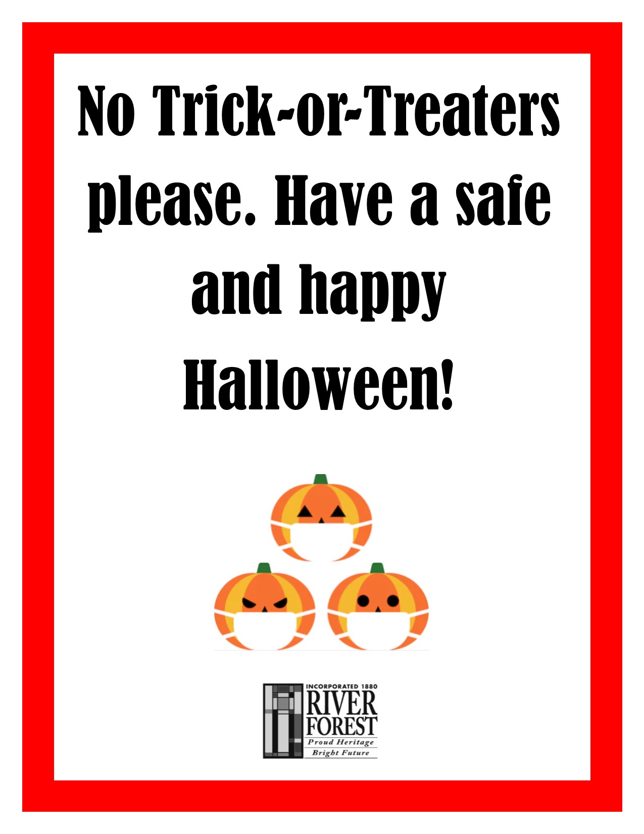 Village Issues TrickOrTreating Guidelines For River Forest Oak Park